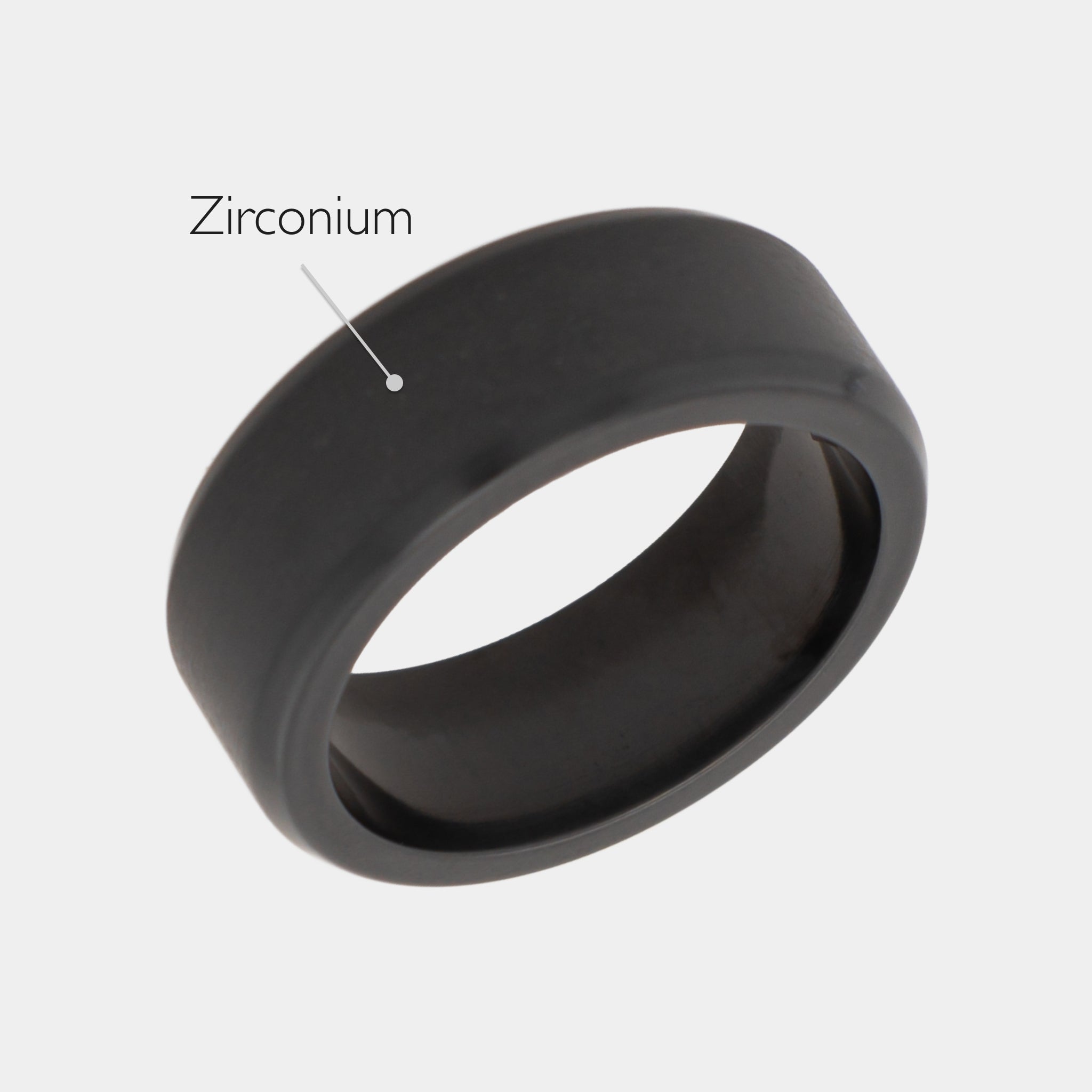 ARES 8mm - Zirconium - Men's Ring - Elysium