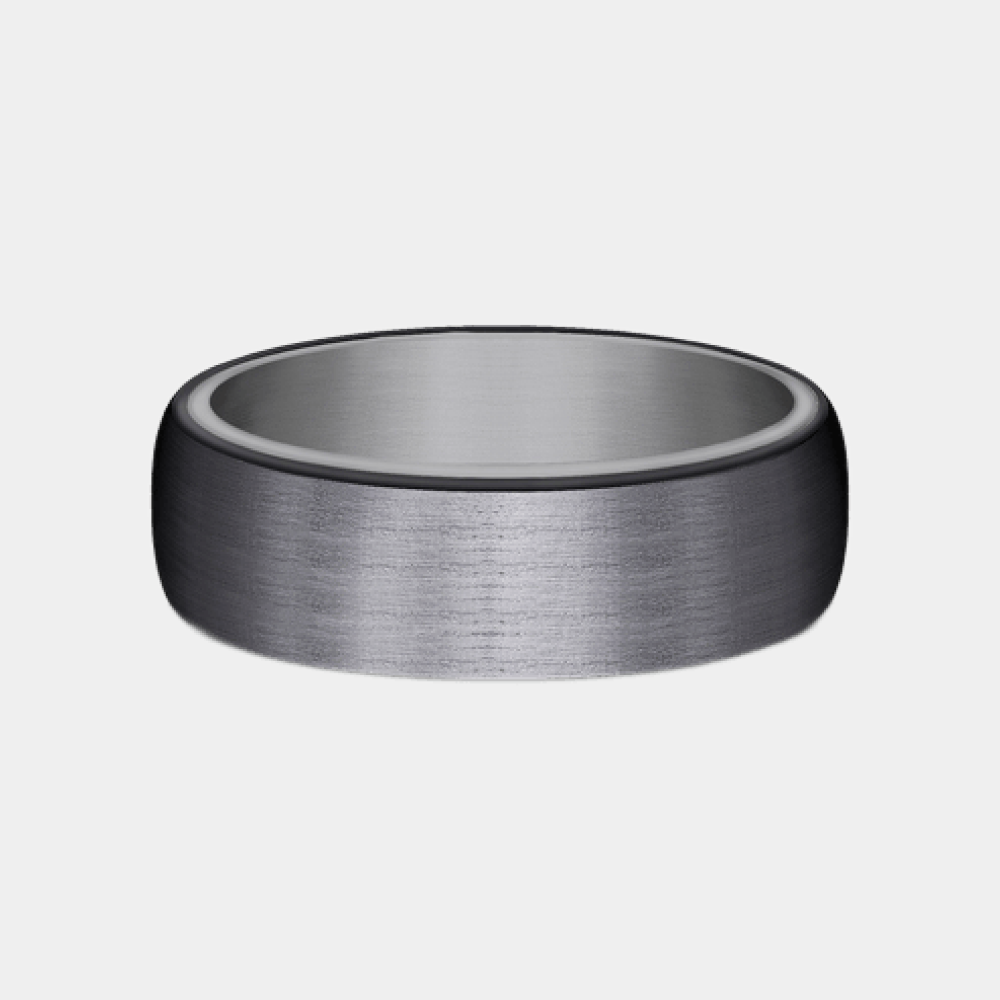 Men's Wedding Band | The Baron | 6.5mm | Tantalum Grey with Black Titanium | Elysium