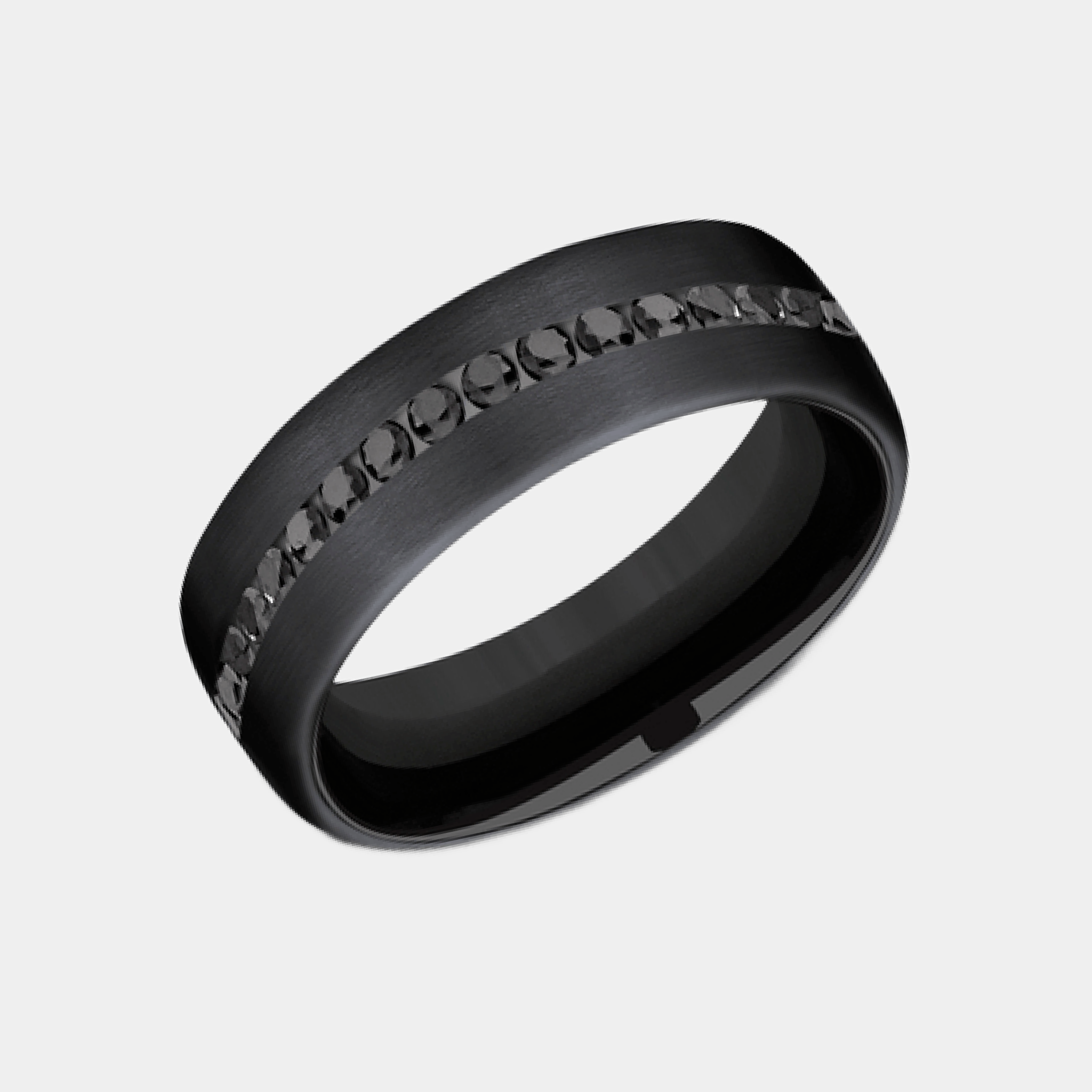 Men's Wedding Band | The Edison | Black Titanium | Elysium