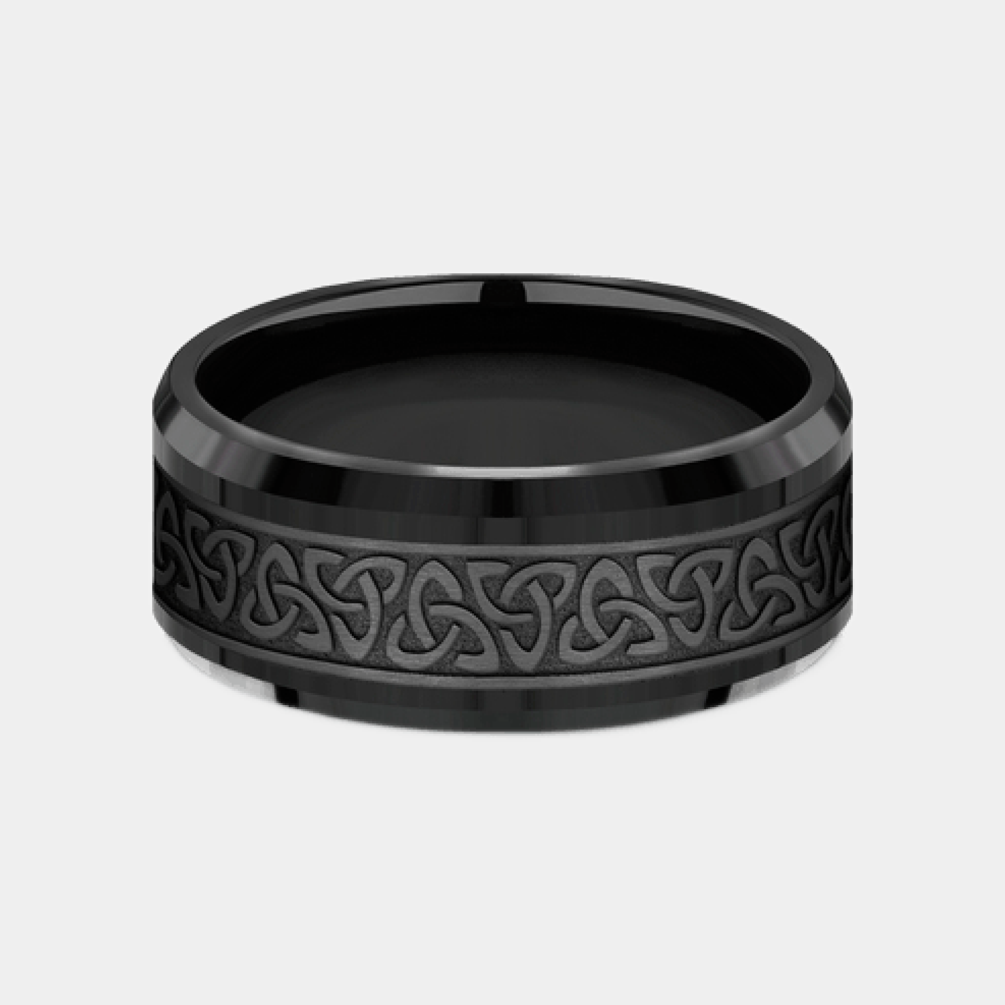 Men's Wedding Band | The Galway | Black Titanium | Elysium