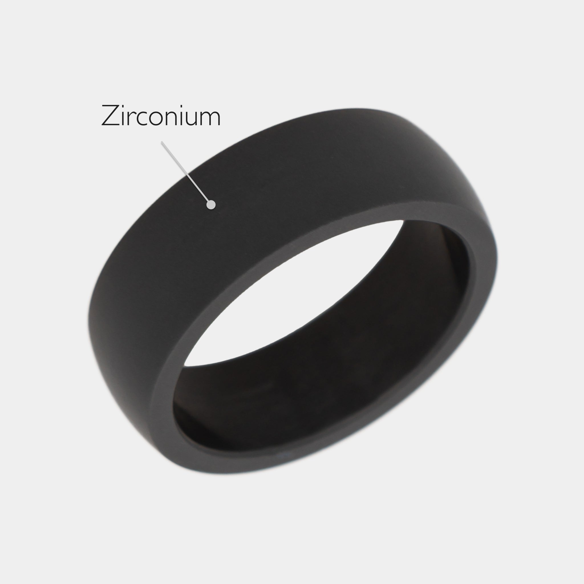NYX 8mm - Zirconium - Men's Ring - Elysium