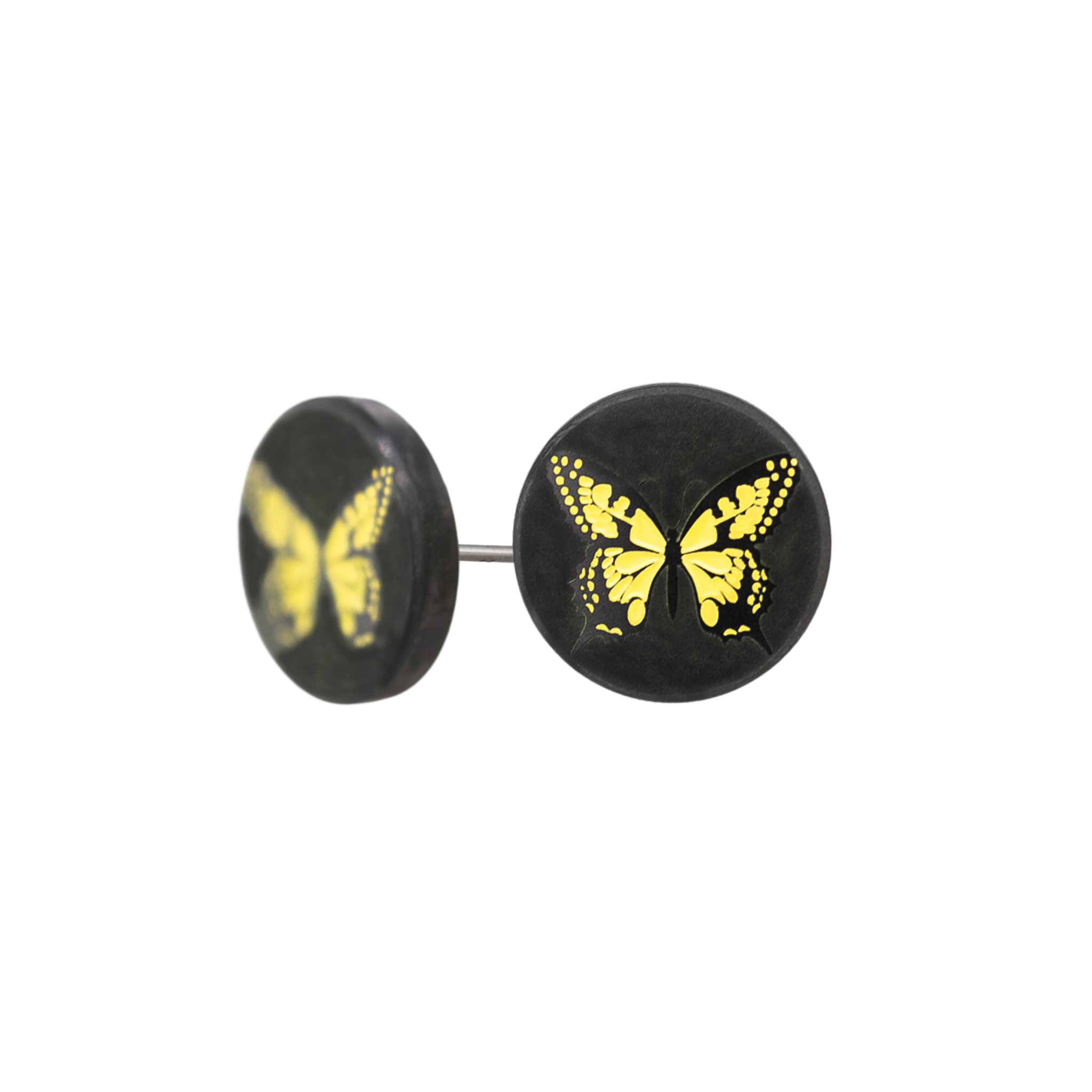 Solid Black Diamond Butterfly Earrings - Lady Elysium